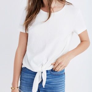 NWOT Madewell tie front tee ✨ offers welcome ✌🏼